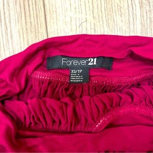 High Low Stretchy Magenta Skirt